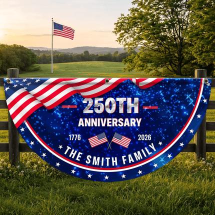 Personalized American Pride 250th Anniversary Fan Flag
