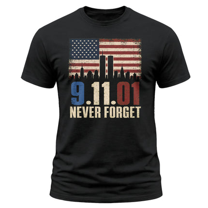 25th Anniversary Patriot Day Vintage American Skyline 9 11 T Shirt