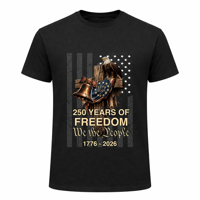 We The People Cross Eagle Patriotic T-Shirt America 250