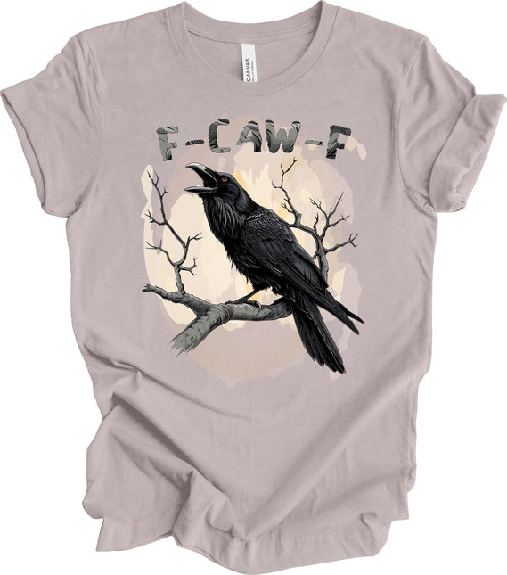 Black Bird Shirt, Funny Crow, F-Caw-F, Black Crow, Raven, Premium Soft Unisex Tee - Charming Present