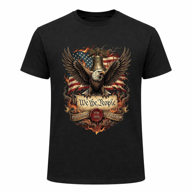 We The People Flaming Eagle Patriotic T-Shirt America 250