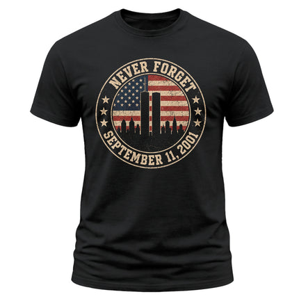 25th Anniversary Patriot Day Vintage Seal Never Forget T Shirt