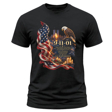 25th Anniversary Patriot Day 911 Never Forget American Eagle Memorial T-Shirt