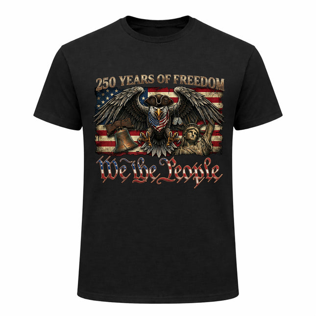 We The People Tricorn Eagle Liberty Icons Patriotic T-Shirt America 250