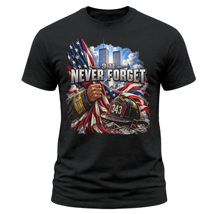 25th Anniversary Patriot Day 911 Never Forget 343 Firefighter Tribute T-Shirt