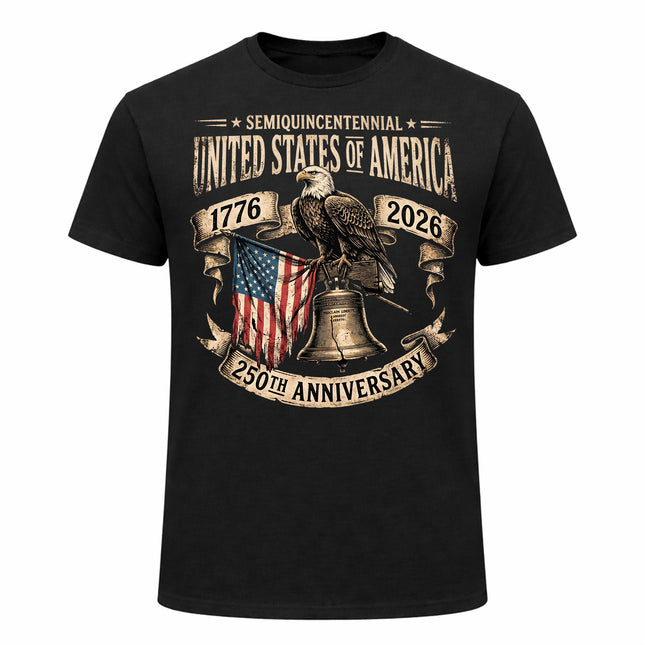 Semiquincentennial Eagle Liberty Bell Patriotic T-Shirt America 250