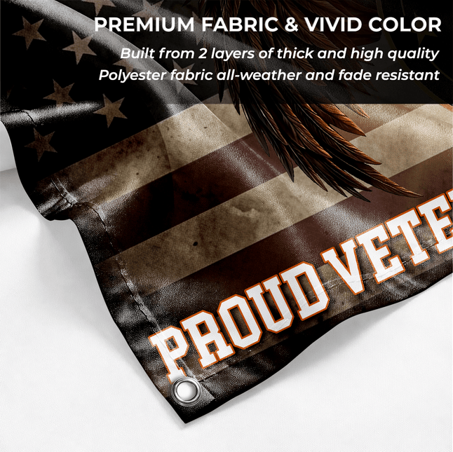 US Army Proud Veteran Family 250 Years of Freedom House Flag