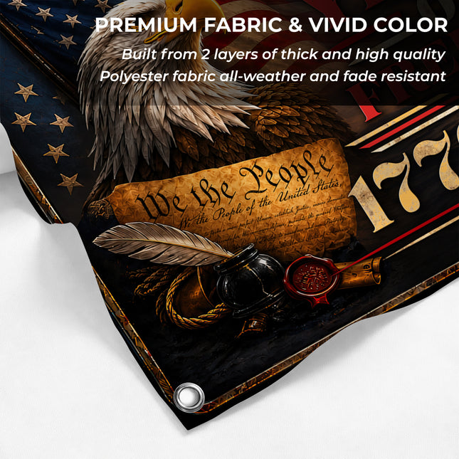 250 Years of Freedom Constitution Eagle Liberty America 250 House Flag