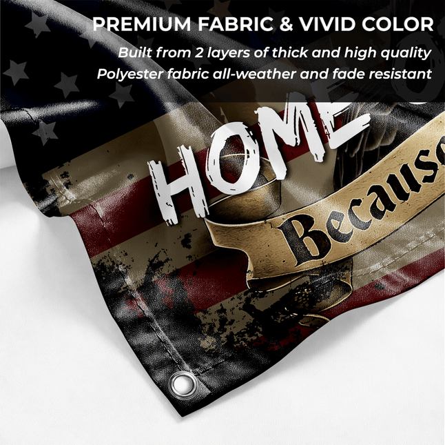 Home of the Free Battlefield Cross Eagle America 250 House Flag