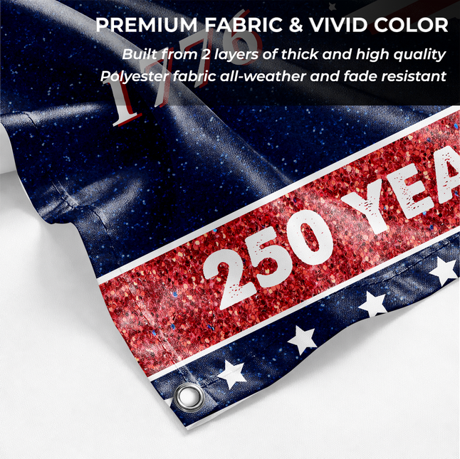 America 250 USA Map Silhouette 250 Years of Freedom House Flag