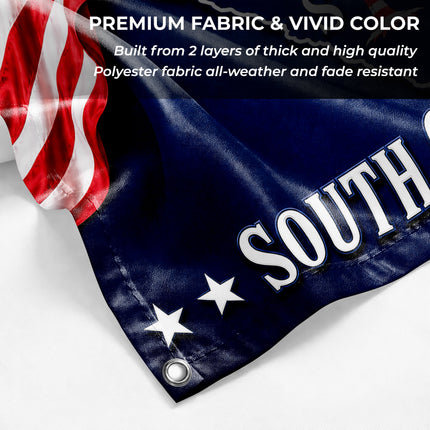 South Carolina Grommet Flag Thankful Grateful Blessed Palmetto