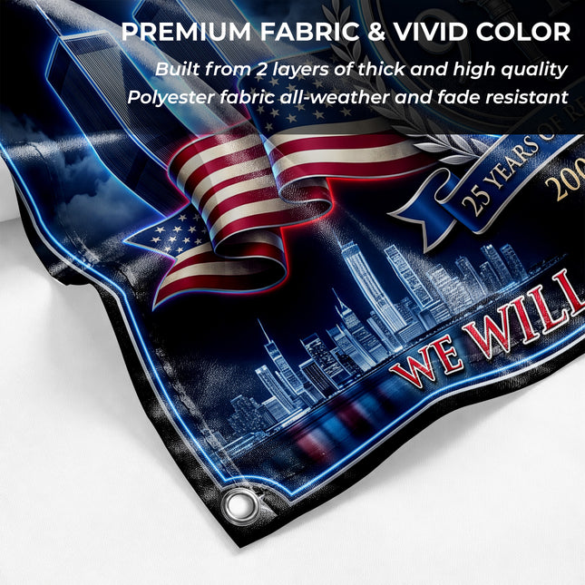 Patriot Day 25th Anniversary United in Remembrance 9.11 Grommet Flag