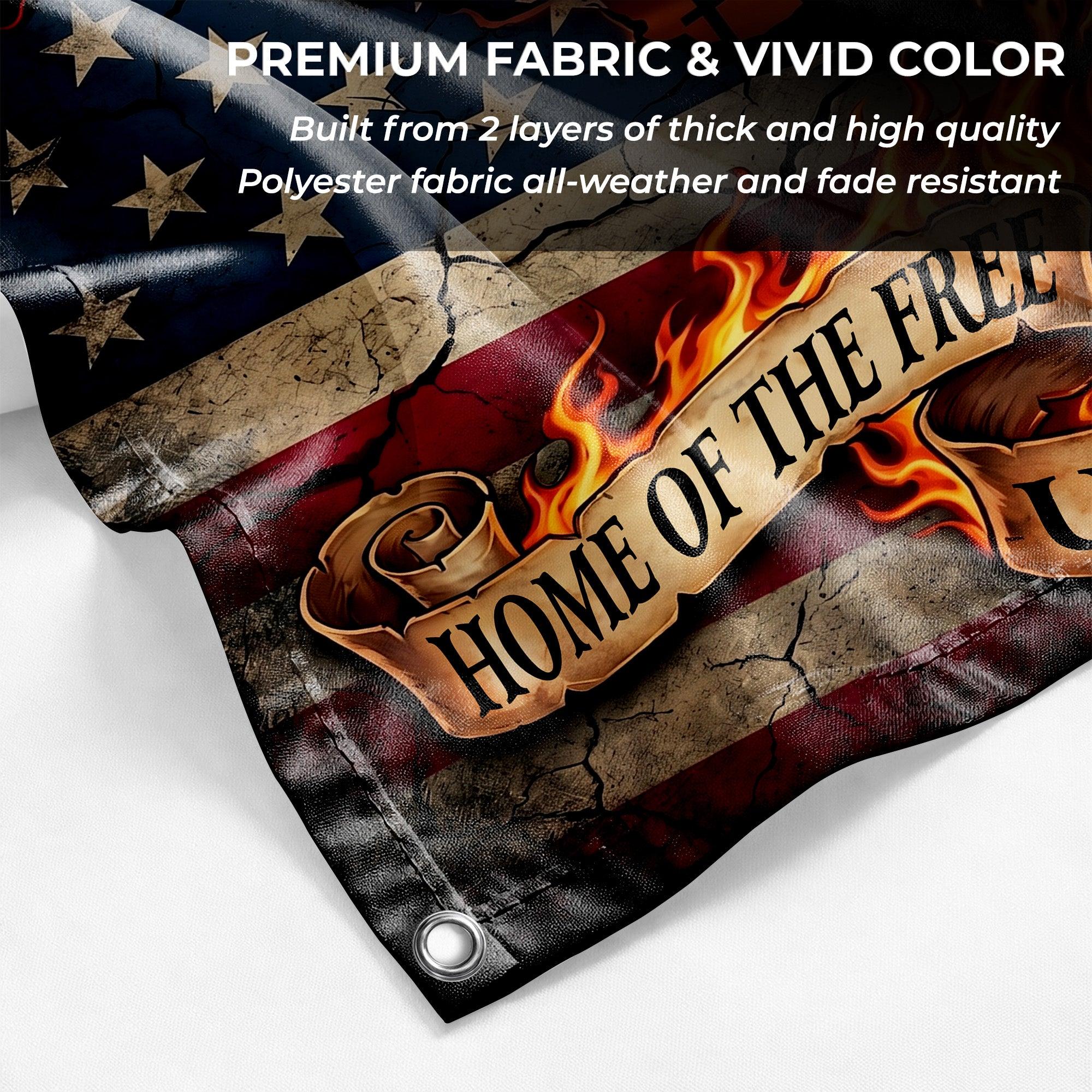 Fiery Flags US Veteran Fiery Eagle Flag - America 250 House Flag – Charming Present