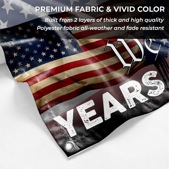 United States of America 250 Years of Freedom Fighter Jet Bald Eagle Flag