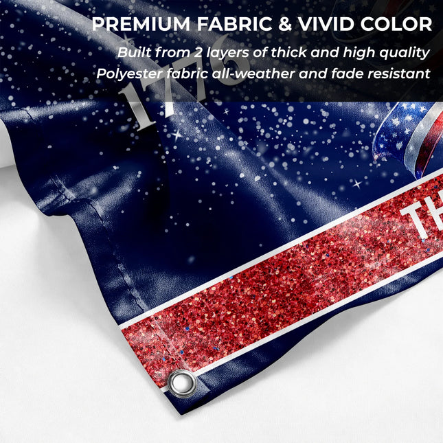 Personalized America 250th Anniversary Eagle House Flag