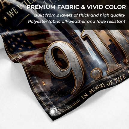 Patriot Day 25th Anniversary We The People Never Forget Memorial Flag