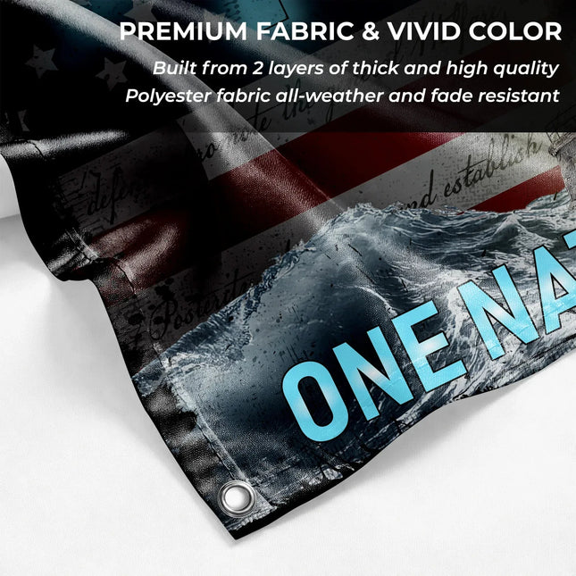 One Nation Under God Christian Patriot House Flag America 250 HOF8 - Charming Present