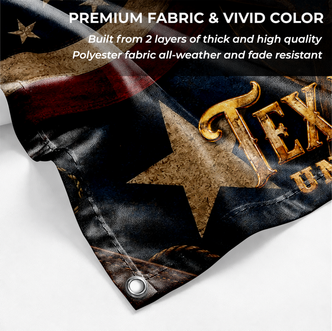 Texas Grommet Flag Texas Forever Lone Star United We Stand
