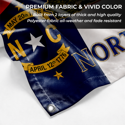 North Carolina Grommet Flag State Map Lighthouse Cardinal