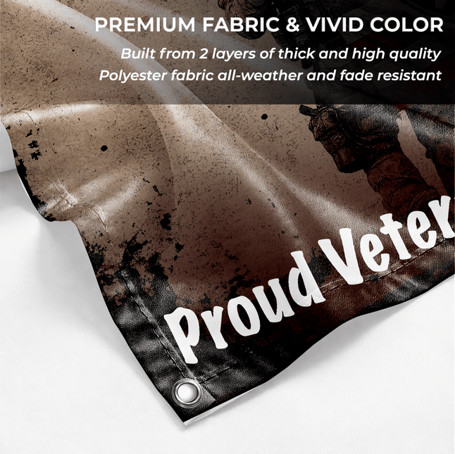 Veteran Proud Family 250 Years of Freedom House Flag