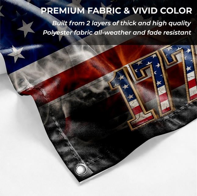 United States 250 Years of Freedom Star Spangled Eagle House Flag