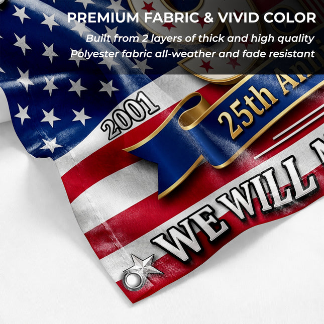 Patriot Day 25th Anniversary Honoring the Heroes Grommet Flag