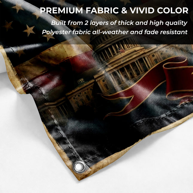 United States of America 250 Years of Freedom US Capitol Statue of Liberty Flag