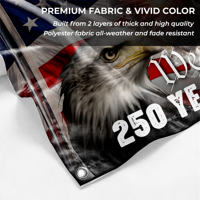 United States of America 250 Years of Freedom Patriotic Uncle Sam Skull Flag