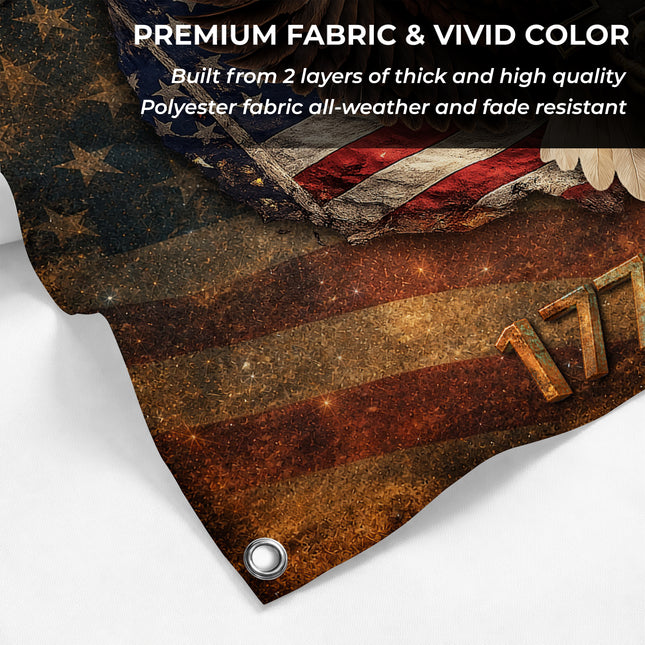 250 Years of Freedom Eagle Cross Faith America 250 House Flag
