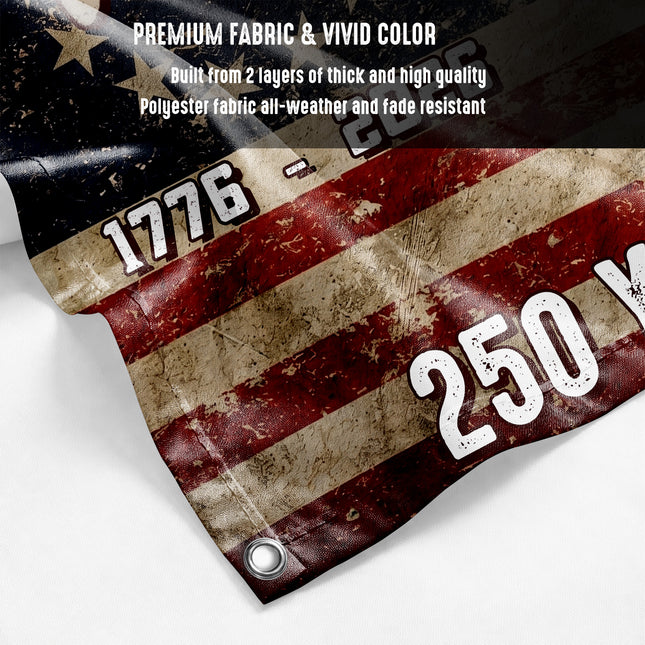 250 Years Strong Horse & Eagle United States of America 250 House Flag
