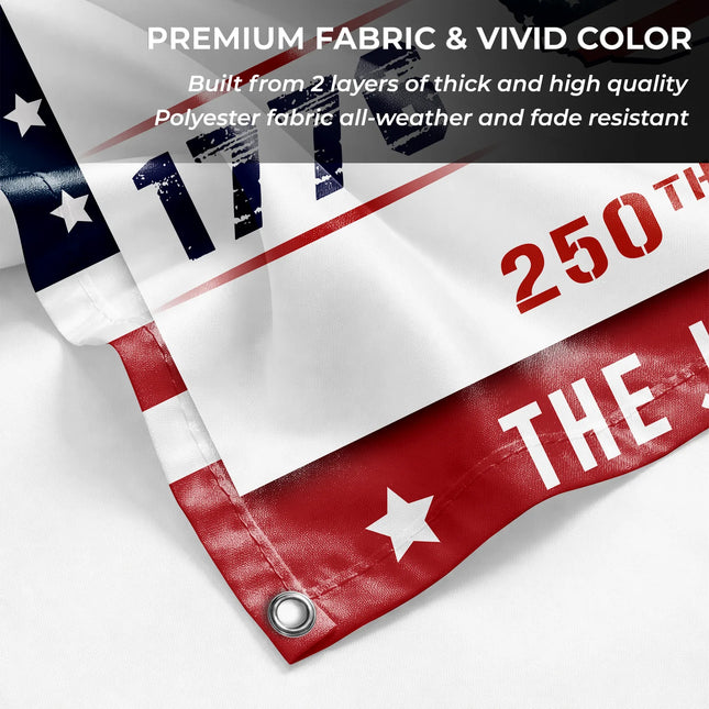 Personalized America 250th Anniversary USA Map House Flag HOF20 - Charming Present