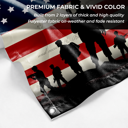 SP-01 American Pride Flag Eagle Soldier Tribute Military Reunion