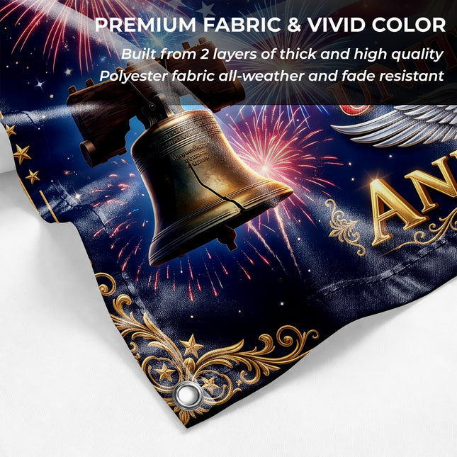 United States 250th Anniversary Liberty Eagle Fireworks House Flag