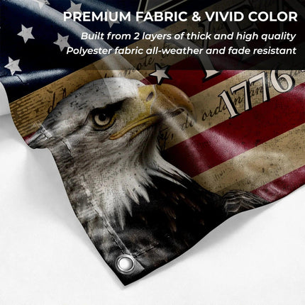 America 250 Years Anniversary Patriotic Eagle Flag HOF3 - Charming Present