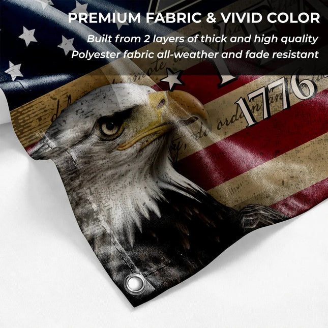 America 250 Years Anniversary Patriotic Eagle Flag HOF3 - Charming Present