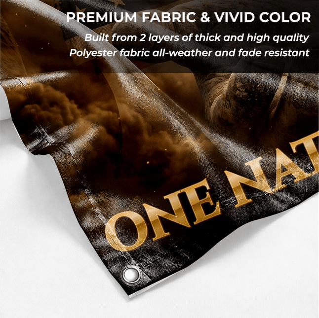 One Nation Under God Hands Jesus Grommet Flag