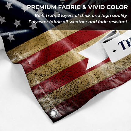 Personalized Patriotic Bald Eagle American House Flag