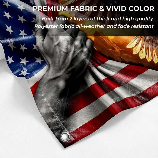 One Nation Under God Revealing Jesus Grommet Flag