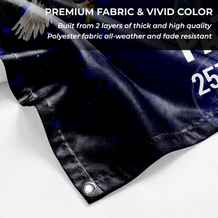 25th Anniversary Patriot Day Blue Night Soldier Eagle 9 11 Grommet Flag