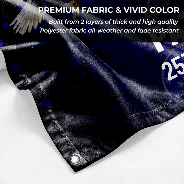 25th Anniversary Patriot Day Blue Night Soldier Eagle 9 11 Grommet Flag