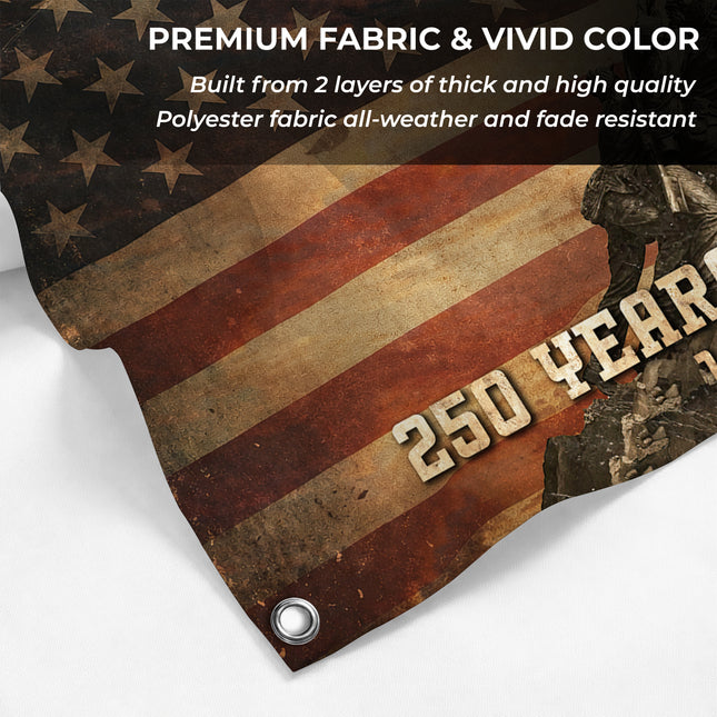 America Home of the Brave Iwo Jima 250 Years of Freedom House Flag