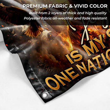 SP-01 American Eagle Faith Christian Flag One Nation Under God