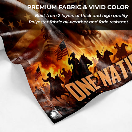 SP-01 Nation Under God Christian Patriotic Grommet Flag