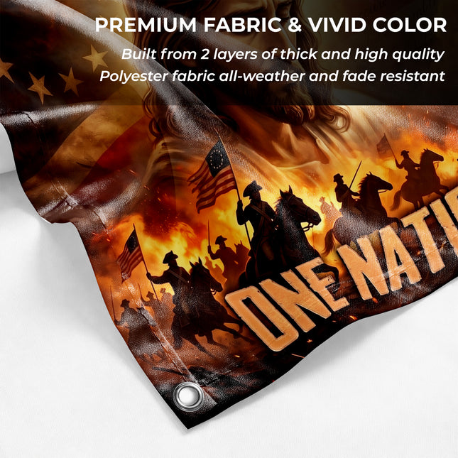 SP-01 Nation Under God Christian Patriotic Grommet Flag
