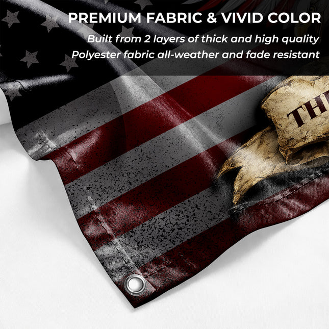 Personalized USA Constitution Eagle American House Flag