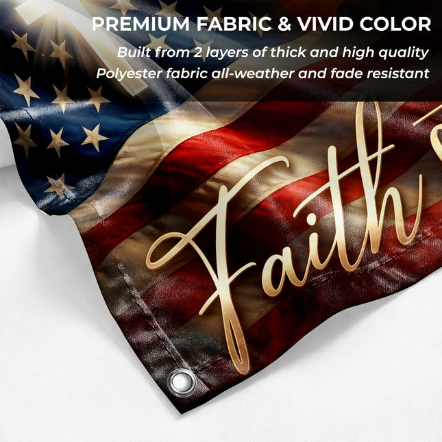 SP-01 Faith Over Fear Flag Hope and Courage Memorial Day