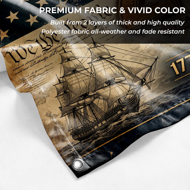 United States of America 250 Years of Freedom Iwo Jima Tall Ship House Flag