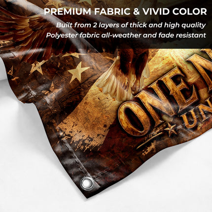 SP-01 Jesus Is King One Nation Under God Christian Flag Fourth of July Easter