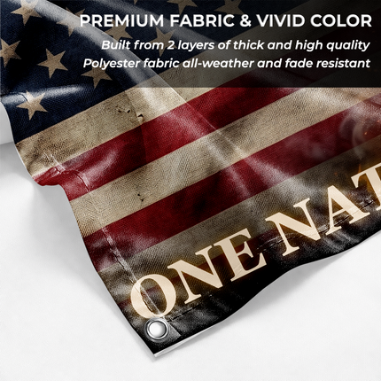 SP-01 Jesus Christ One Nation Under God Christian American Flag