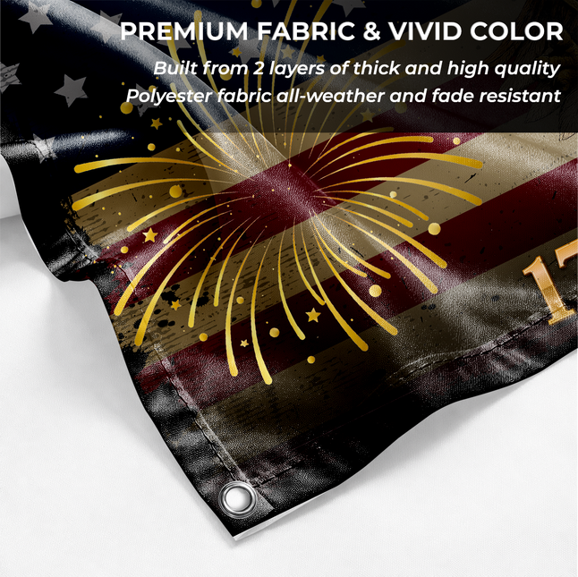 250 Years of Freedom Eagle Shield Fireworks America 250 House Flag